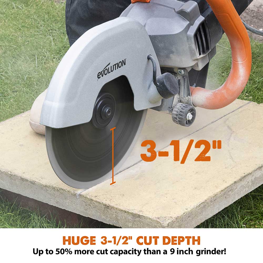 Evolution D230SEG-CS | 9 in. | Segmented Edge | 7/8 in. Arbor | Concrete, Stone, Brick Cutting Diamond Blade - Image 3