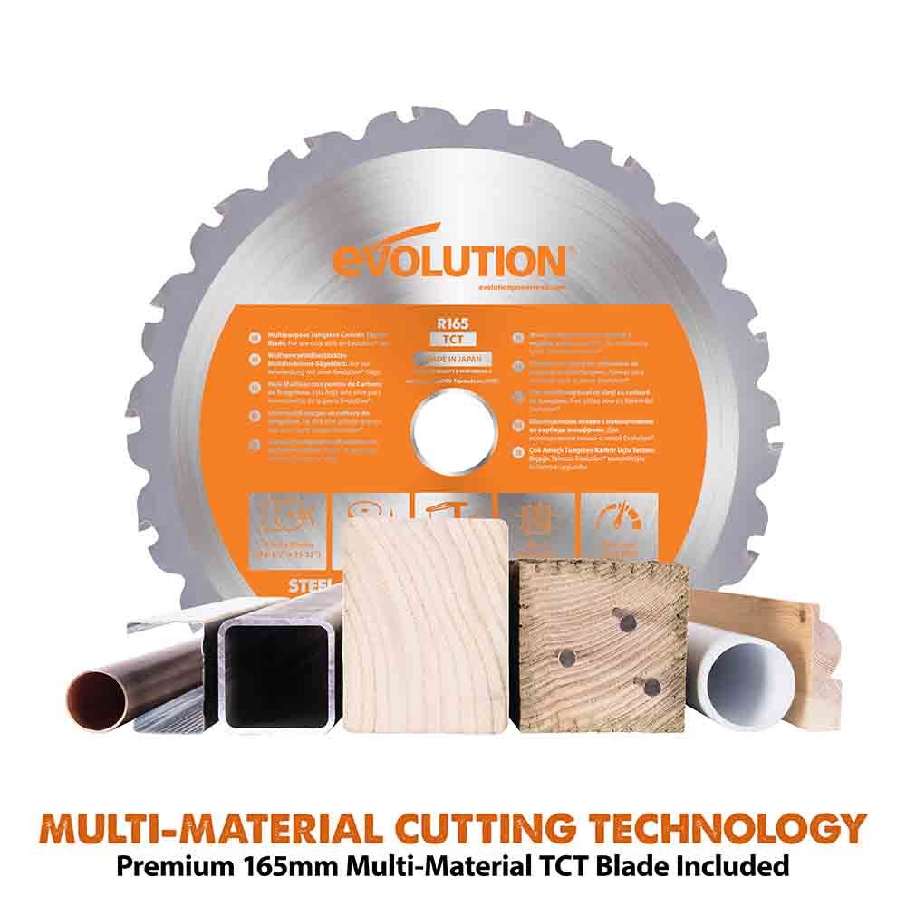 Evolution Cordless R185CCS-Li 7-1/4 Brushless 20V Circular Saw Li-Ion EXT Inc Multi-Material Blade - Image 13