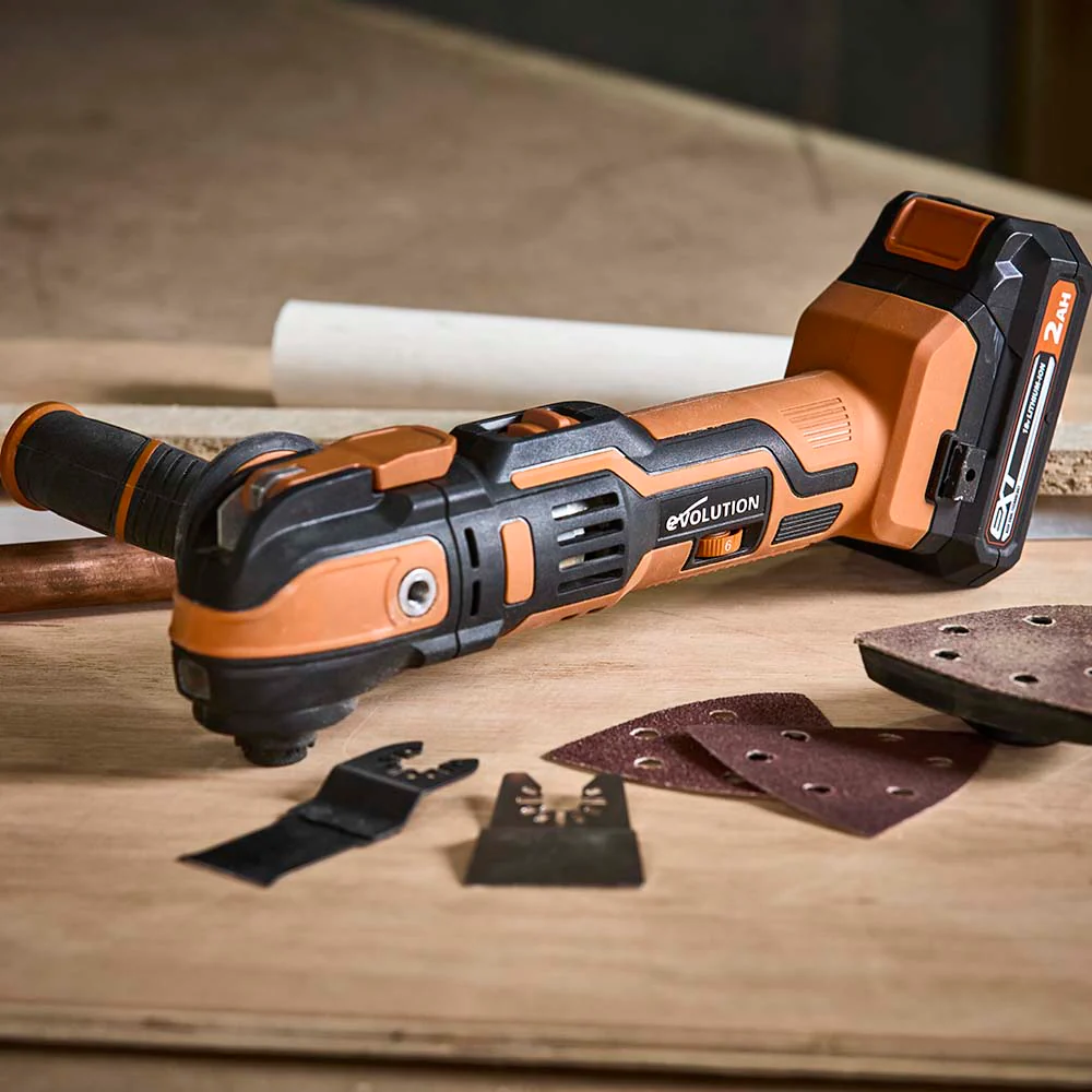 Evolution Cordless R18MLT-Li Oscillating Multi-Tool 20V Li-Ion EXT With Accessory Kit - Image 2