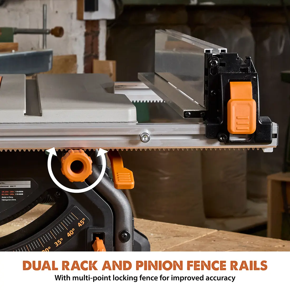Evolution R10TS Portable Jobsite Wood Cutting Table Saw | 10 in. Multi-Material Cutting Blade - Image 6