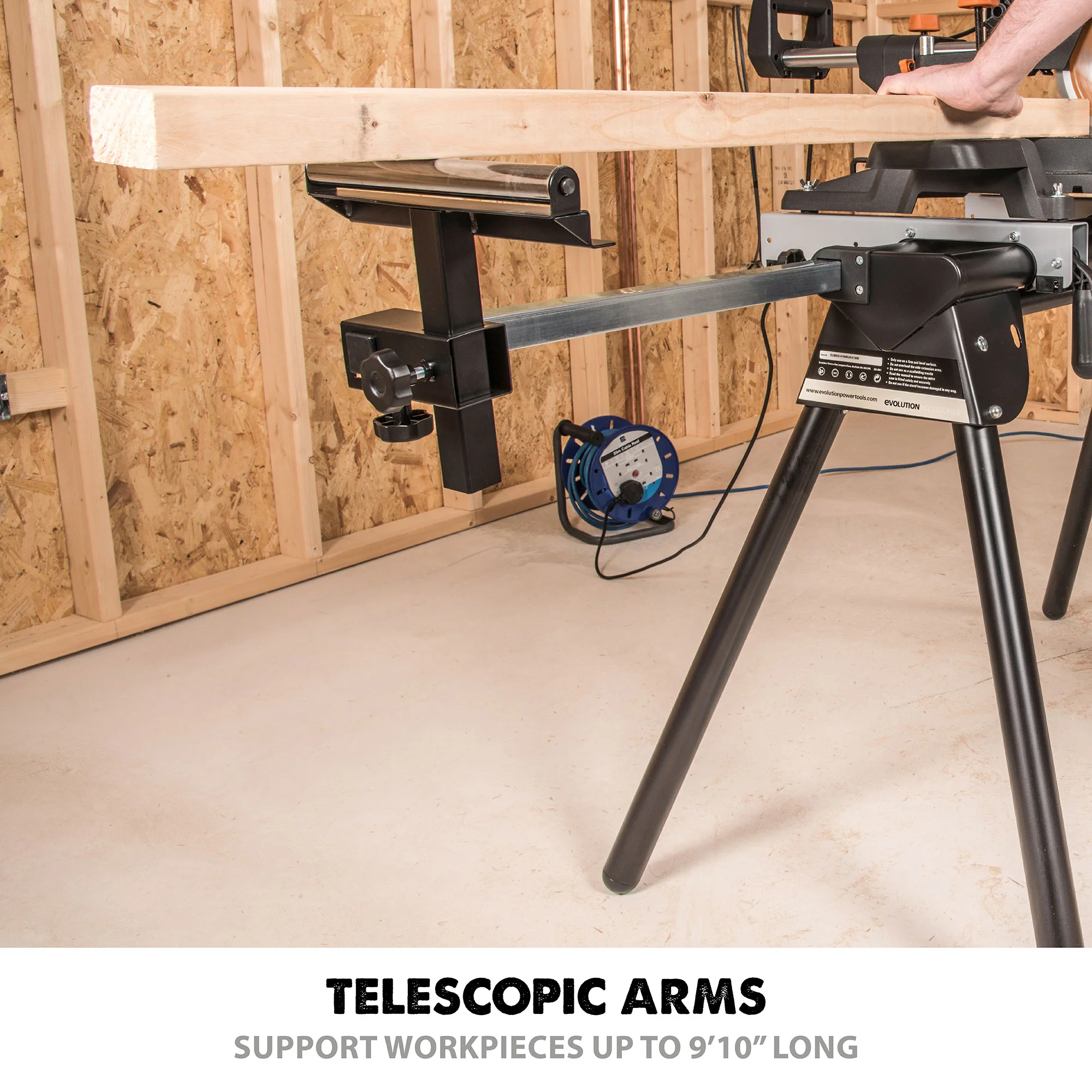 Evolution Universal Miter Saw Stand With Telescopic Arms and Folding Legs - Image 7