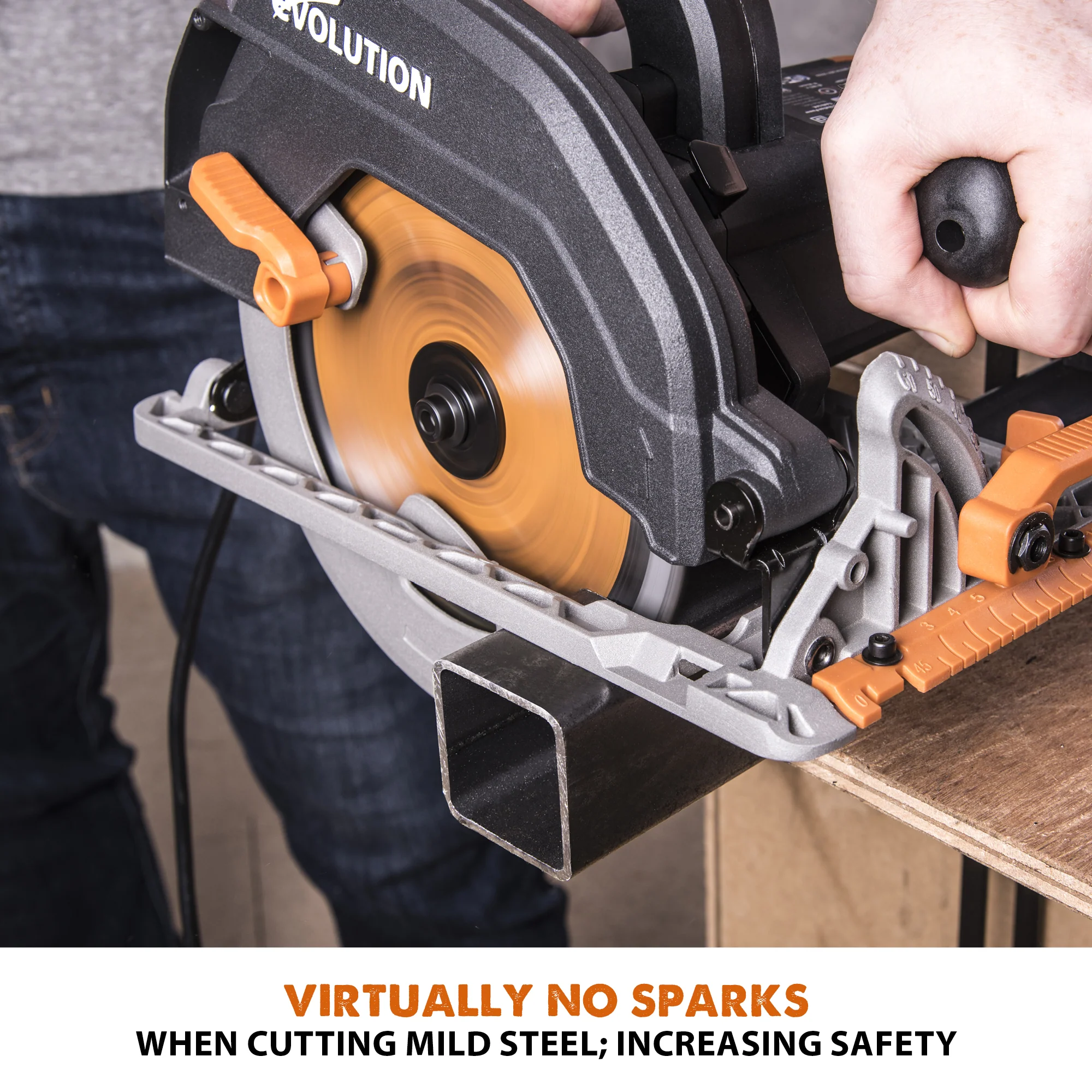 Evolution R185CCS: Multi-Material Cutting Circular Saw 7-1/4 in. Blade - Image 12