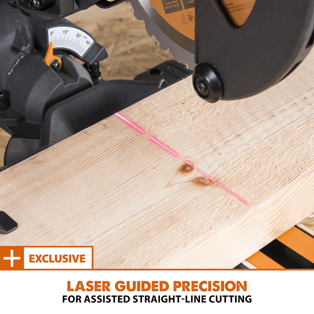 Evolution R185SMS+: Single Bevel Sliding Miter Saw With 7-1/4 in. Multi-Material Cutting Blade - Image 14