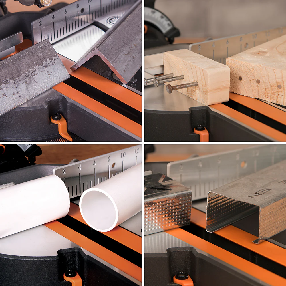 Evolution R185SMS+: Single Bevel Sliding Miter Saw With 7-1/4 in. Multi-Material Cutting Blade - Image 5