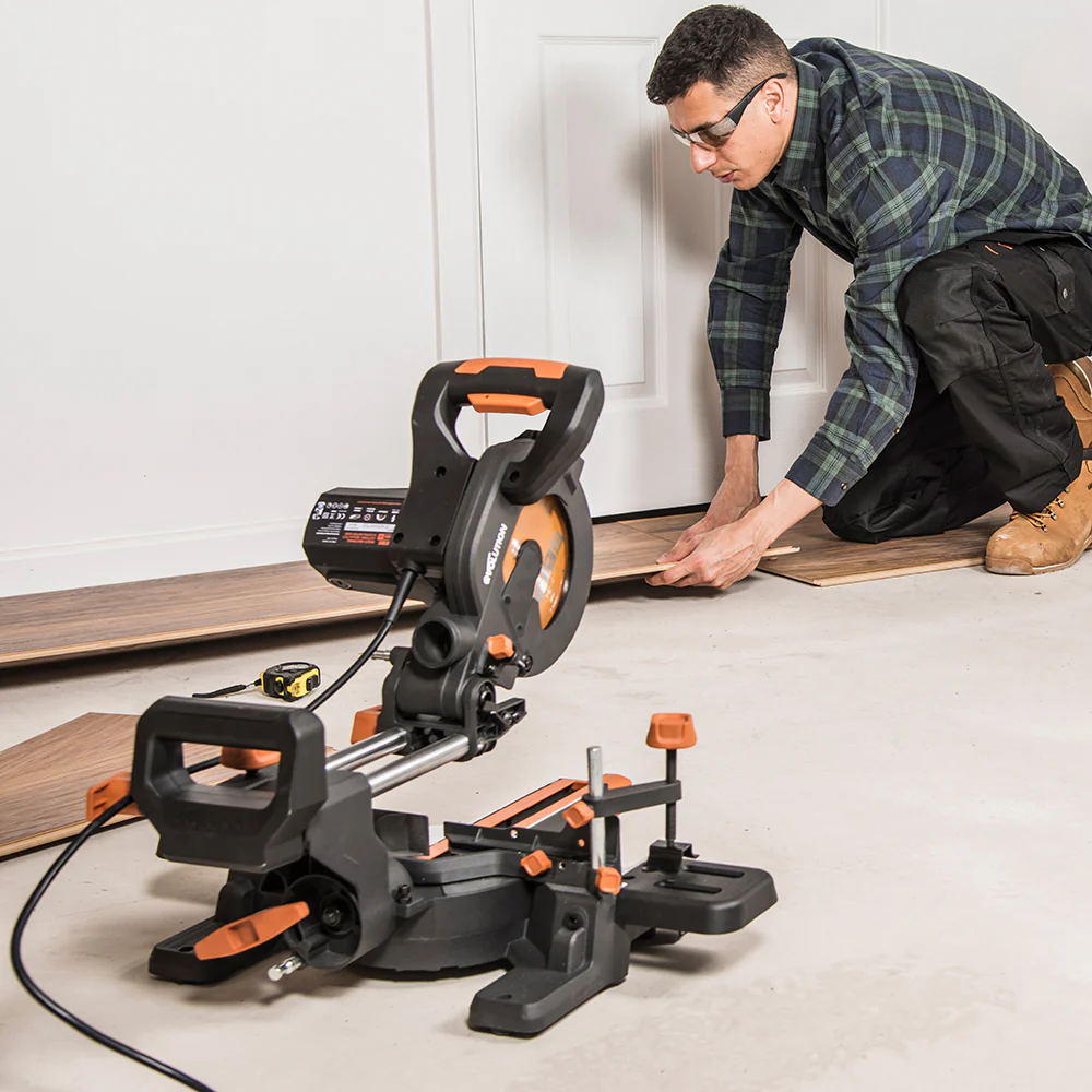 Evolution R185SMS+: Single Bevel Sliding Miter Saw With 7-1/4 in. Multi-Material Cutting Blade - Image 9