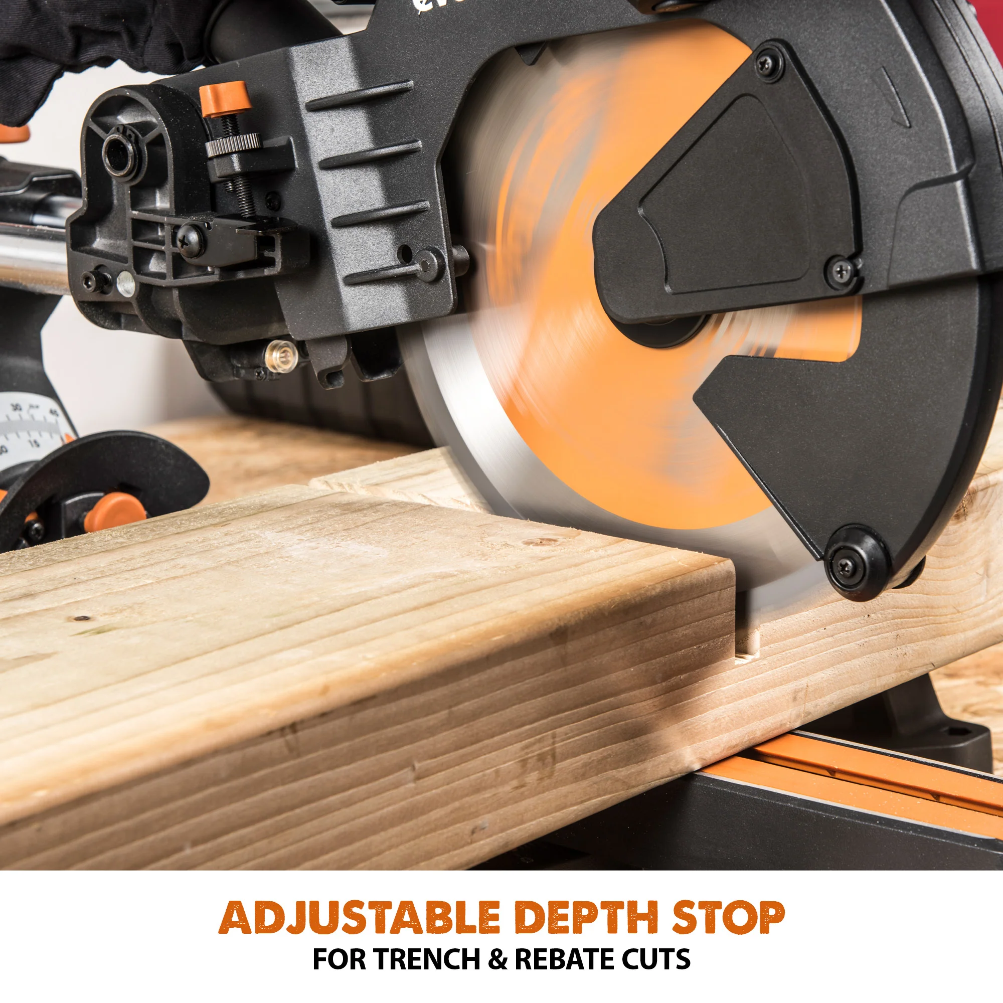 Evolution R255SMS-DB+: Dual Bevel Sliding Miter Saw With 10 in. Multi-Material Cutting Blade - Image 20